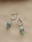 Fashion E2148-vintage Green Green Crystal Dragon Winding Ear Ring
