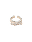 Fashion White Gold Color Irregular Lava Open Ring
