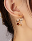 Fashion Gold Color Alloy Butterfly Earrings