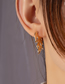 Fashion Gold Color Alloy Flame Ear Studs