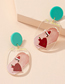 Fashion Christmas Christmas Print Transparent Acrylic Stud Earrings