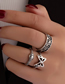 Fashion Ring Set Alloy Geometric Zodiac Snake-shaped Butterfly Ring Set
