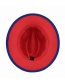 Fashion Rose Red + Red Double-sided Colorblock Woolen Wide Brim Jazz Hat