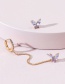 Fashion Gold Alloy Butterfly Earrings Unilateral Set