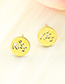 Fashion Gold Stainless Steel Letter Kiss Stud Earrings Necklace Set