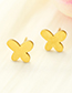 Fashion Gold Stainless Steel Butterfly Earring Necklace Set