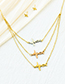 Fashion Color Stainless Steel Ecg Earrings Necklace Set