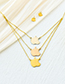 Fashion Color Stainless Steel Apple Stud Earrings Necklace Set