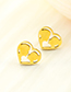 Fashion Gold Stainless Steel Kiss Love Earring Necklace Set