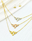 Fashion Color Stainless Steel Geometric Love Earrings Necklace Set