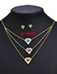 Fashion Color Stainless Steel Hollow Diamond Stud Earring Necklace Set