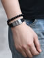 Fashion Black Color Stainless Steel Cross Bible Magnetic Clasp Bracelet