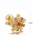 Fashion 779 White K Copper Gilded Christmas Snowflake Pierced Earrings