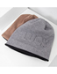 Fashion Khaki Letter Plus Velvet Pullover Hat