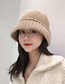 Fashion Beige Woolen Knitted Basin Hat