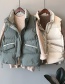 Fashion Green Striped Stand-up Collar Tie Down Vest