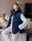 Fashion Navy Stand-up Collar Down Vest
