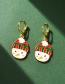 Fashion Red Alloy Dripping Christmas Snowman Earrings