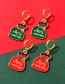 Fashion Green Alloy Drip Oil Christmas Gift Bag Ear Ring