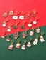 Fashion Red Alloy Drip Oil Christmas Gift Bag Ear Ring