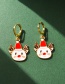 Fashion Color Alloy Dripping Christmas Elk Earrings