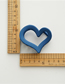 Fashion Blue Resin Frosted Love Clip
