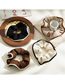 Fashion Coffee Side Coffee Color Contrast Fabric Pleated Hair Tie