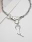 Fashion Silver Alloy Crescent Ot Buckle Necklace