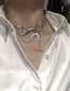 Fashion Silver Alloy Crescent Ot Buckle Necklace