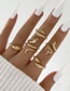 Fashion Gold Alloy Geometric Serpentine Ring Set
