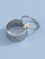 Fashion Silver Stainless Steel Laser Glossy Angel Ring Set