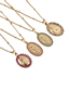Fashion 0133+40cm Bead Chain Copper And Zirconium Cross Maria Necklace