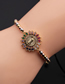 Fashion Cb00281cx+ Mixed Color Bead Chain Copper Inlaid Zirconium Maria Pull Bracelet