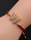 Fashion Cb00280cx+copper Beads Black Rope Copper Inlaid Zirconium Butterfly Pull Bracelet