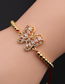 Fashion Cb00280cx+red String Copper Inlaid Zirconium Butterfly Pull Bracelet