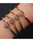 Fashion Cb00276cx+copper Bead Red String Copper Inlaid Zirconium Peach Heart Red String Bracelet