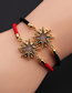 Fashion Cb00274cx+black Rope Copper Inlaid Zirconium Six-pointed Star Pull Bracelet