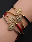 Fashion Cb00272cx+red String Gold-plated Copper And Zirconium Virgin Mary Pull Bracelet