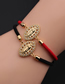 Fashion Cb00272cx+black Rope Gold-plated Copper And Zirconium Virgin Mary Pull Bracelet