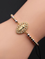 Fashion Cb00272cx+ Mixed Color Bead Chain Gold-plated Copper And Zirconium Virgin Mary Pull Bracelet