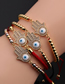 Fashion Cb00271cx+copper Bead Red String Gold-plated Copper And Diamond Eye Palm Bracelet