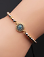 Fashion Cb00269yh+ Copper Beads Black Rope Gold-plated Copper And Diamond Eye Palm Bracelet