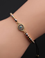 Fashion Cb00268yh+ Mixed Color Bead Chain Gold-plated Copper And Diamond Eye Palm Bracelet