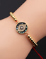 Fashion Cb00264cx+copper Bead Red String Gold-plated Copper And Diamond Eye Palm Bracelet