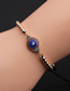 Fashion Cb00263cx+copper Beads Black Rope Gold-plated Copper And Diamond Eye Palm Bracelet