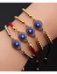Fashion Cb00263cx+red String Gold-plated Copper And Diamond Eye Palm Bracelet
