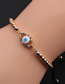 Fashion Cb00262cx+copper Bead Black Rope Gold-plated Copper And Diamond Eye Palm Bracelet