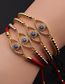 Fashion Cb00261cx+copper Bead Red String Gold-plated Copper And Diamond Eye Palm Bracelet