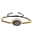 Fashion Cb00260cx+ Mixed Color Bead Chain Gold-plated Copper And Diamond Eye Palm Bracelet