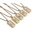 Fashion L Pendant 60cm Stainless Steel Twist Chain Stainless Steel Inlaid Zirconium Letter Tag Necklace